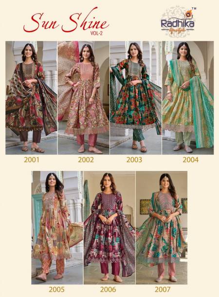 Radhika Sunshine Vol 2 Muslin Printed Readymade Suits Catalog
